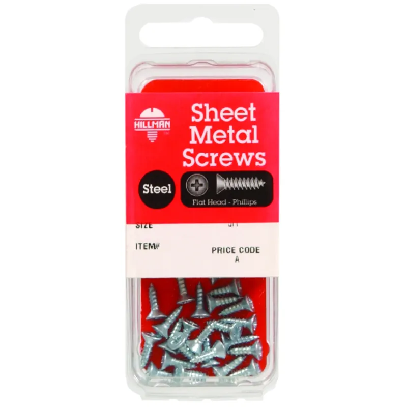 No. 10 Ga. X 1-1/2 In. L Phillips Flat Head Sheet Metal Screws 1 Pk