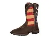 Lady Rebel Women‘s Patriotic Pull-on Western Boots, Size 9.5 M, Brown/union Flag