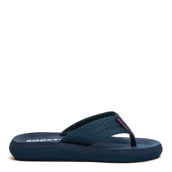 Womens Rocket Dog Sunset Navy Webbing Flip Flops Size 9