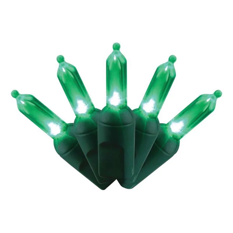 Platinum Led T5 Green 50 Count String Christmas Lights 25 Feet