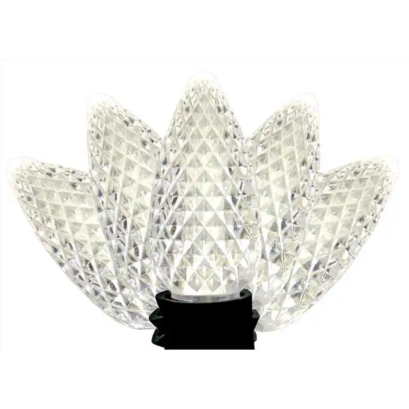 Platinum Led C9 Pure White String Christmas Lights 25 Ft. 25 Bulbs