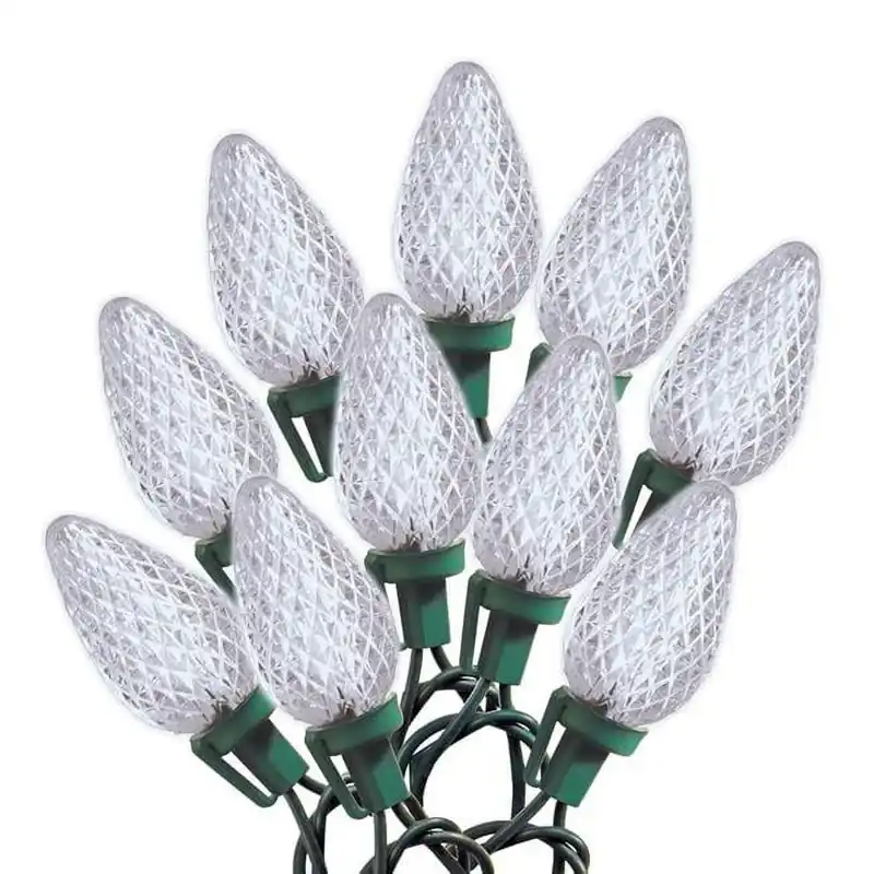 Blue Led C9 Cool White 75 Ct String Christmas Lights 49 Ft.