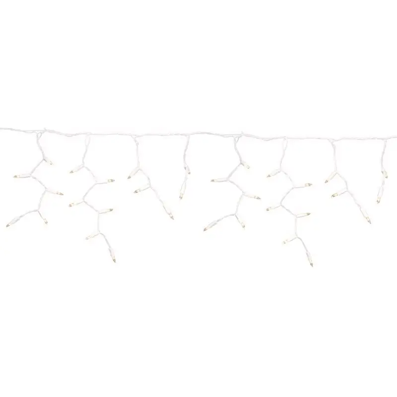 Platinum Led T5 Warm White 100 Count Icicle Christmas Lights 9.5 Feet