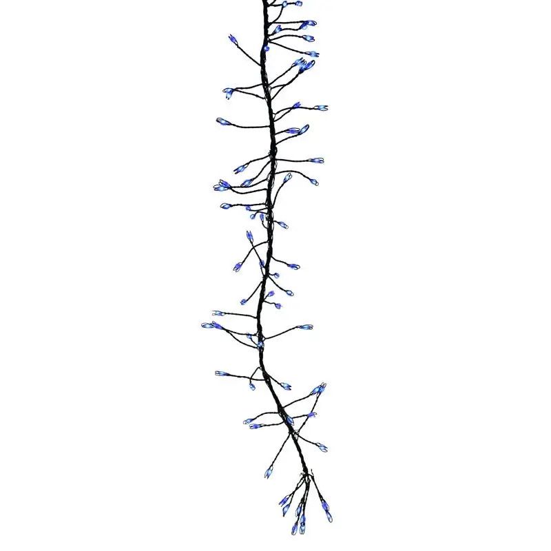 Led Big Seed Cluster Blue 250 Count String Christmas Lights
