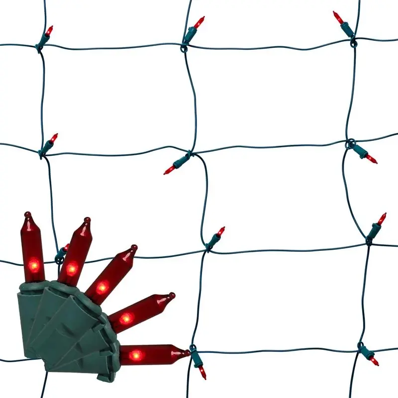 Classic Led T5 Red 100 Ct Net Christmas Lights 4 Ft.