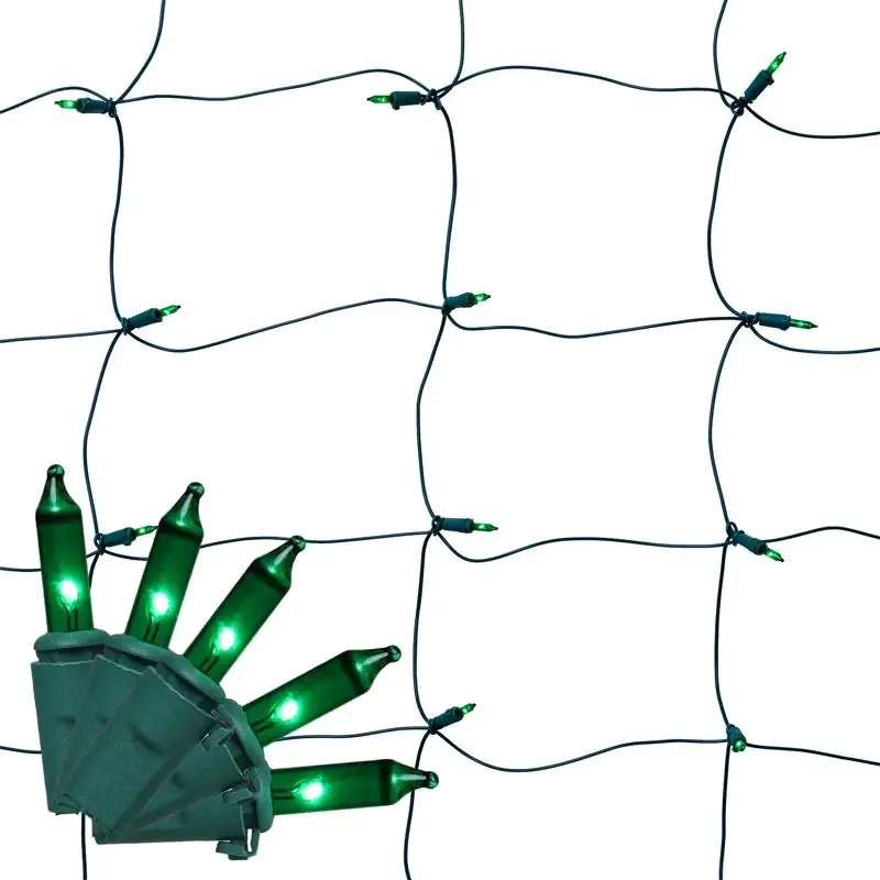 Classic Led T5 Green 100 Ct Net Christmas Lights 4 Ft.