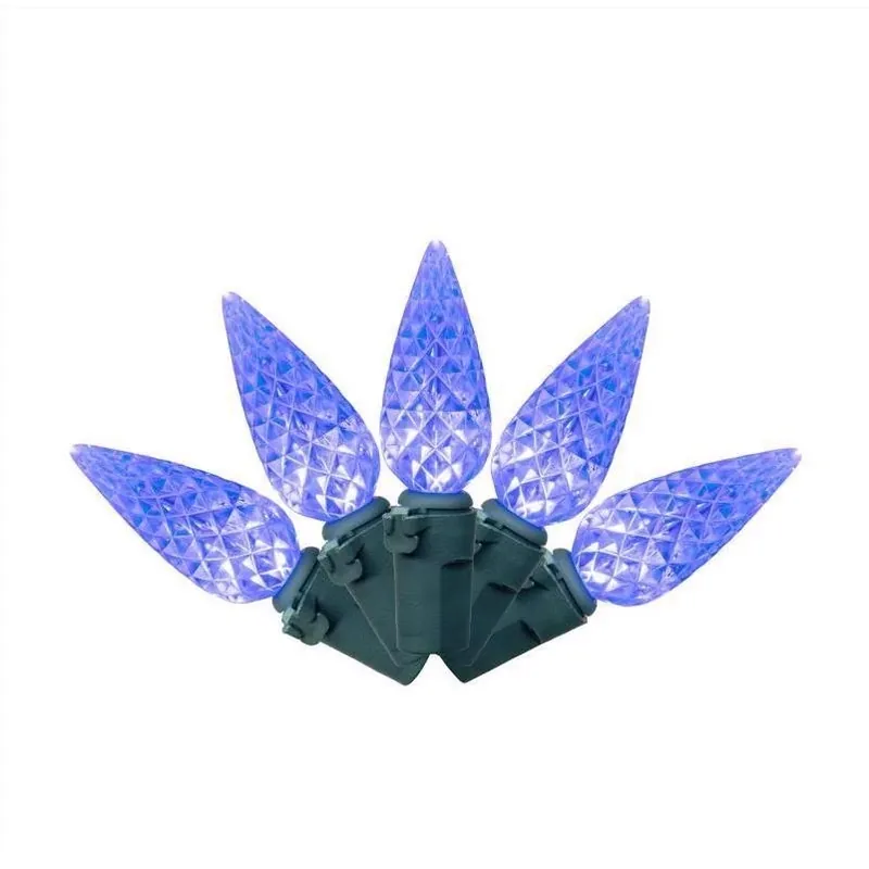 Classic Led C6 Blue String Lights – 100 Leds, 24.75 ft, Energy‑star Certified