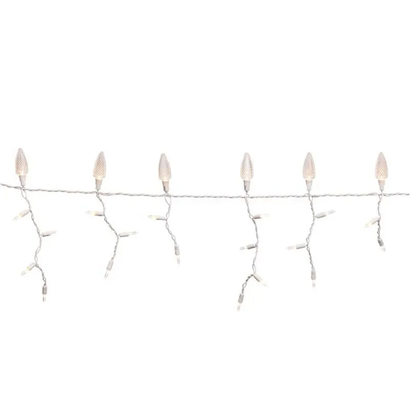 Platinum 70‑led Warm White Icicle String – 9‑foot Plug‑in Holiday Lights