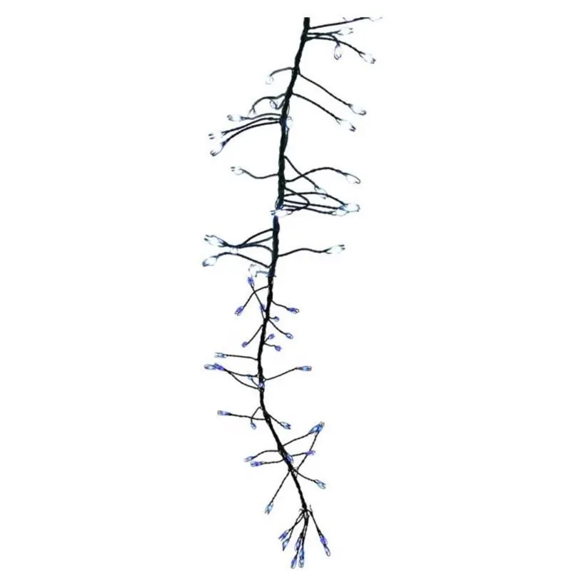 250‑led Big Seed Cluster Blue & Pure White Christmas Lights – 10 ft Plug‑in