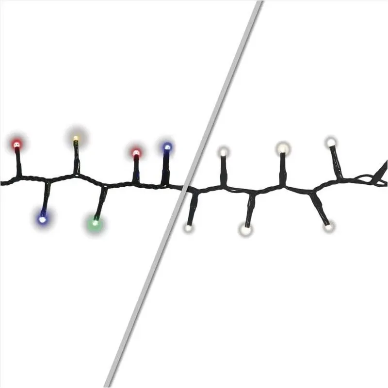 500‑led Multicolor & Warm White Rice Light String For Christmas Décor