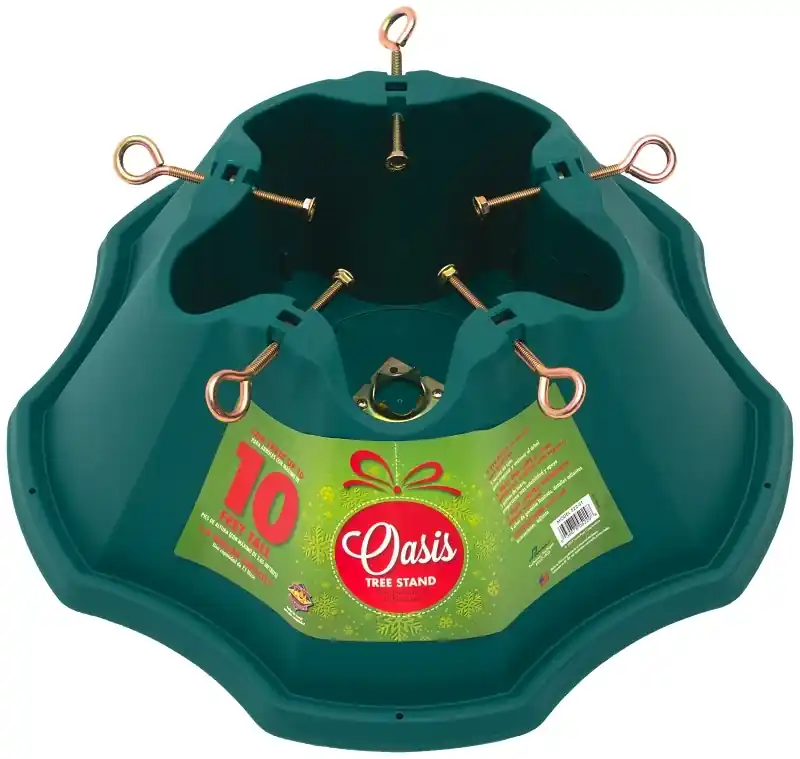 Christmas Tree Stand, Green Plastic, 10 Ft. Tree