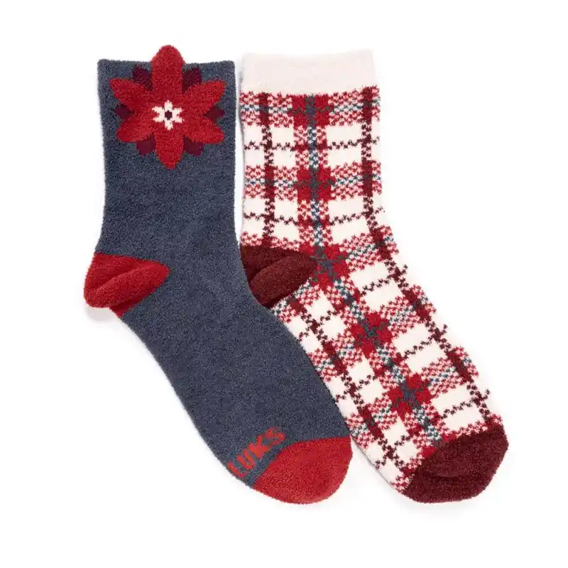 Women‘s Cozy Holiday One Size Fits Most Novelty Socks Assorted
