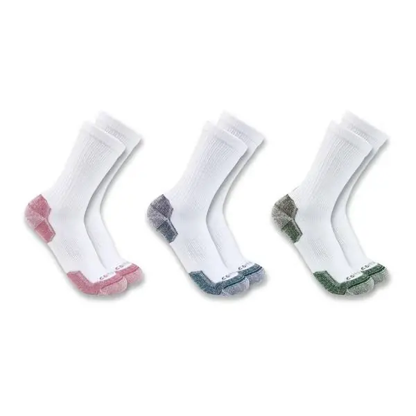 Carhartt Women‘s 3-pack Midweight Cotton Blend Crew Socks