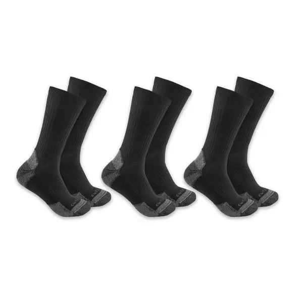Carhartt Midweight Cotton Blend Crew Socks 3-pack