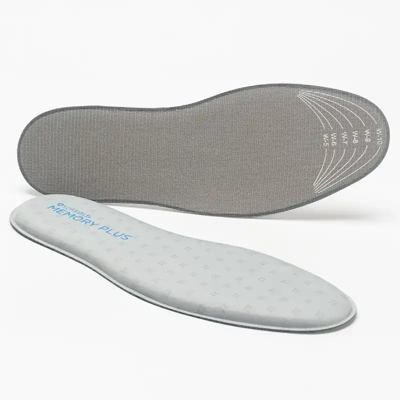 Sof Sole Memory Plus Insole Men‘s Orthotic Inserts Size M7-13 Grey