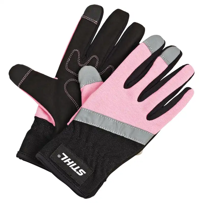 Cotton Candy Gloves Black/pink Medium - Durable Work Gloves With Reflective Pull Tabs