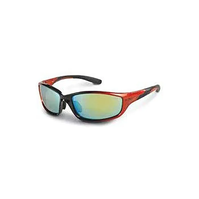 Hellfire Protective Safety Glasses With Silver Mirror Lens And Black/orange Frame