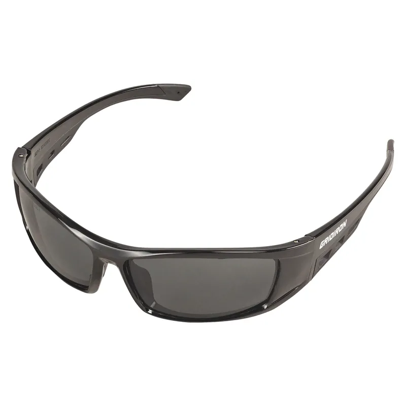 Gridiron Protective Glasses Smoke Lens Black Frame Heavy-duty Safety Eyewear