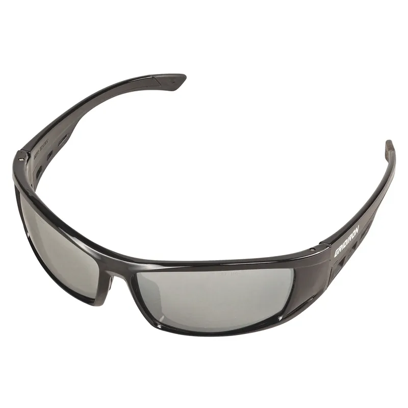 Gridiron Protective Glasses With Silver Mirror Lens And Black Frame