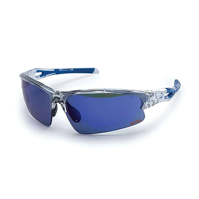 Clear Vista Protective Glasses With Blue Mirror Lens And Frame - Model 70108840397