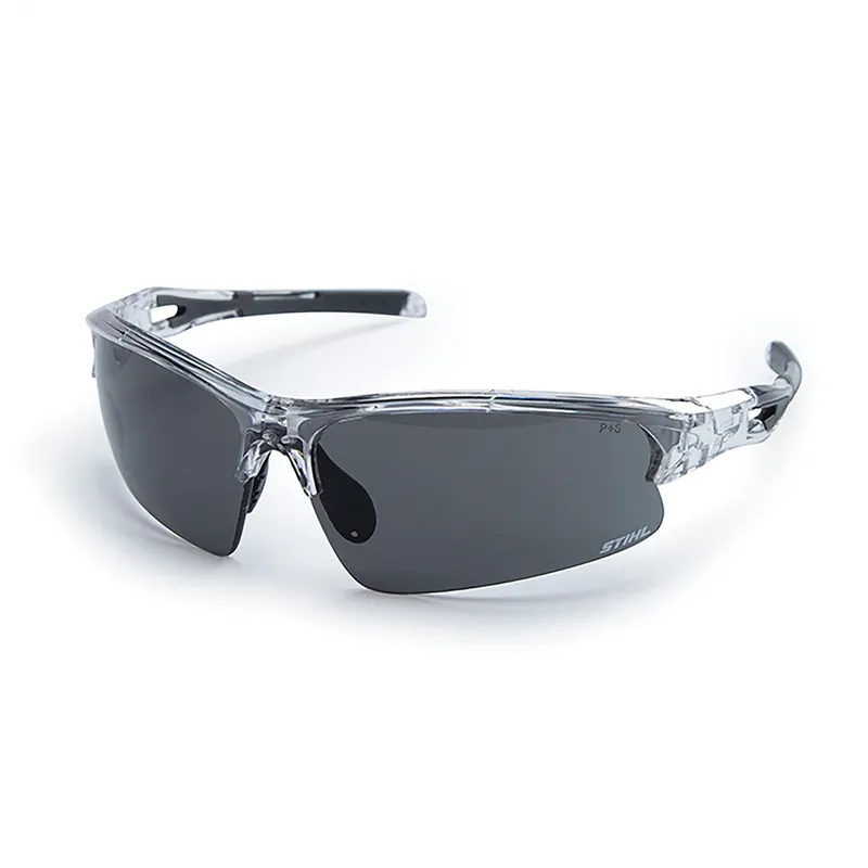 Clear Vista Safety Glasses With Smoke Lens And Black/silver Frame