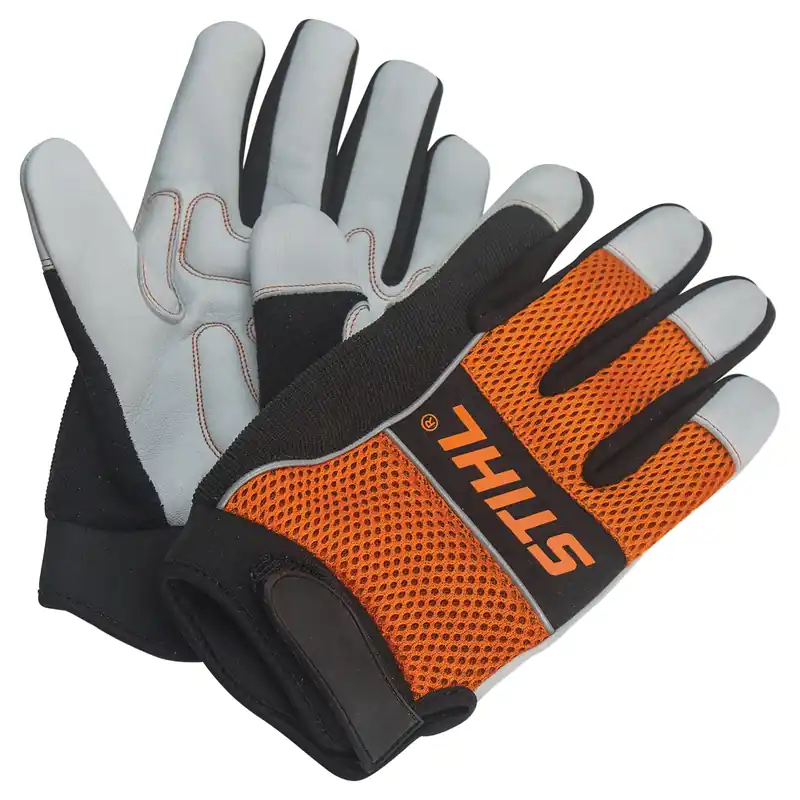 Meshback Gloves Orange/white Medium 1 Pair With Adjustable Wrist Strap