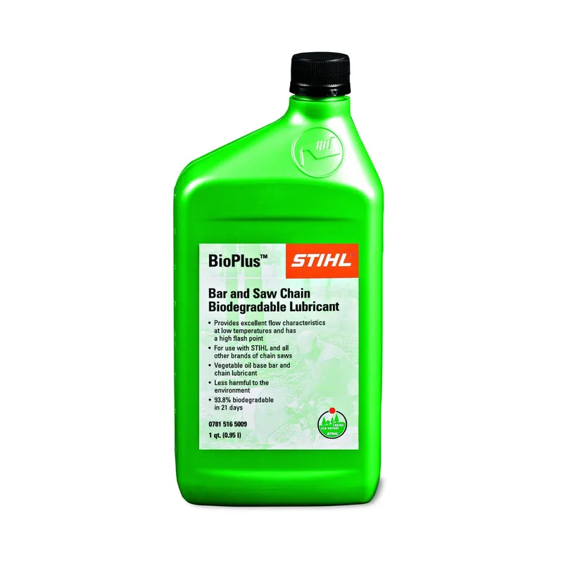 Bioplus Bar And Chain Oil - 1 Quart Vegetable Oil Based Lubricant