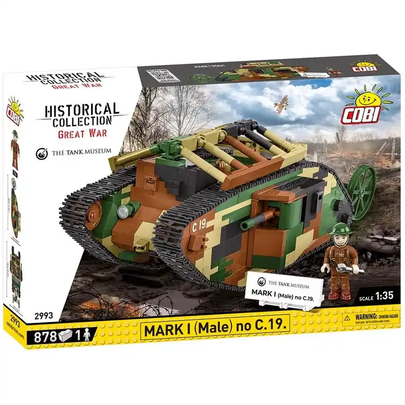 Mark I Male C19 Tank Block Set Multicolored 878 Pc