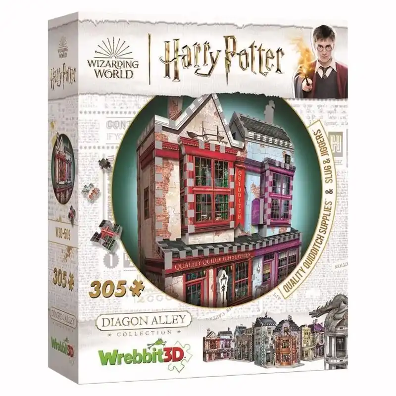 Harry Potter 3d Puzzle – Multicolor Quidditch Gear & Slug‑and‑jiggers, Foam Construction, 305 Pieces
