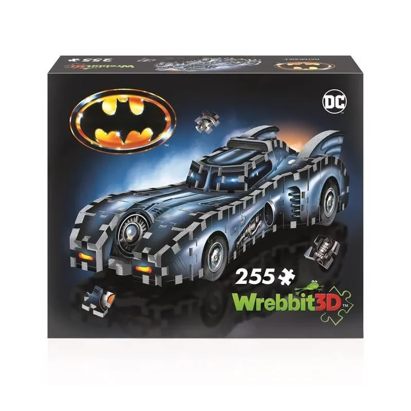Blue Batmobile 255‑piece 3d Puzzle – Build The Iconic Superhero Car