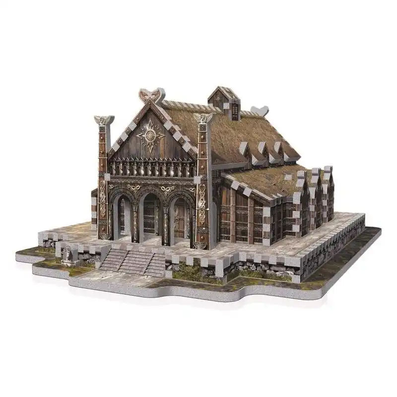Lord Of The Rings Golden Hall Edoras 445‑piece Multicolor 3d Puzzle