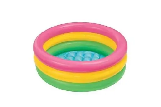 Sunset Glow Inflatable Baby Pool 34 In X 10 In Multicolored