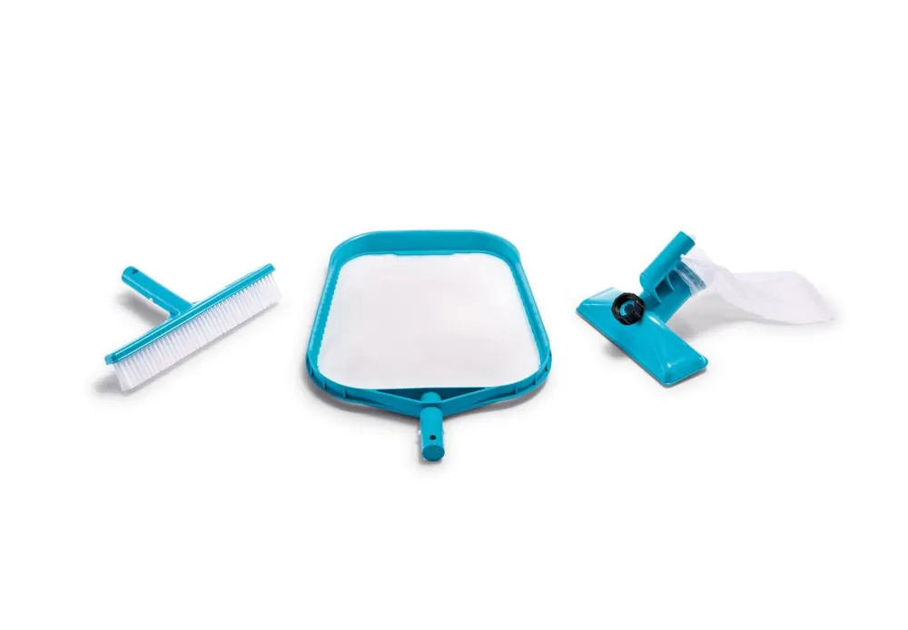 Basic Pool Cleaning Kit With Wall Brush And Vacuum Head For Above Ground Pools