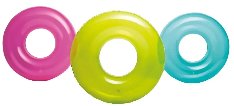 59260ep Colorful Transparent Inflatable Swimming Pool Tube Raft, 30 Inches