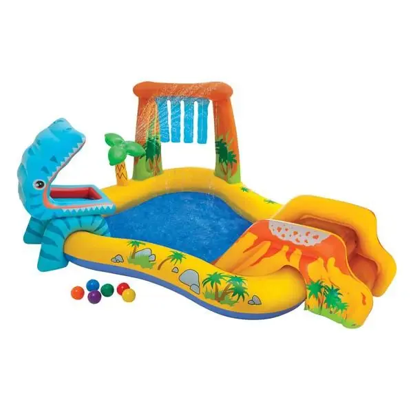 Inflatable Dinosaur Play Center Pool 98 In. X 75 In. X 43 In.