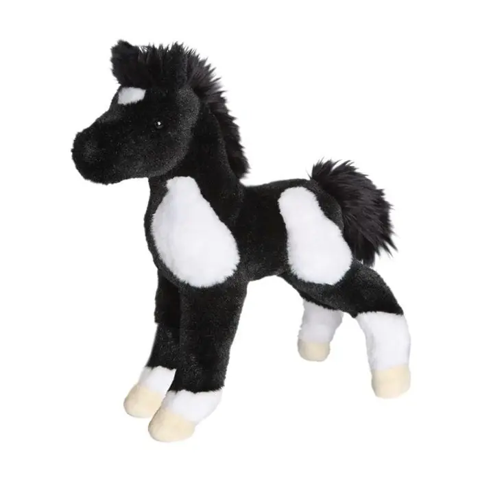Runner Black And White Paint Foal 10" By Douglas Cuddle Toys - Model 4545