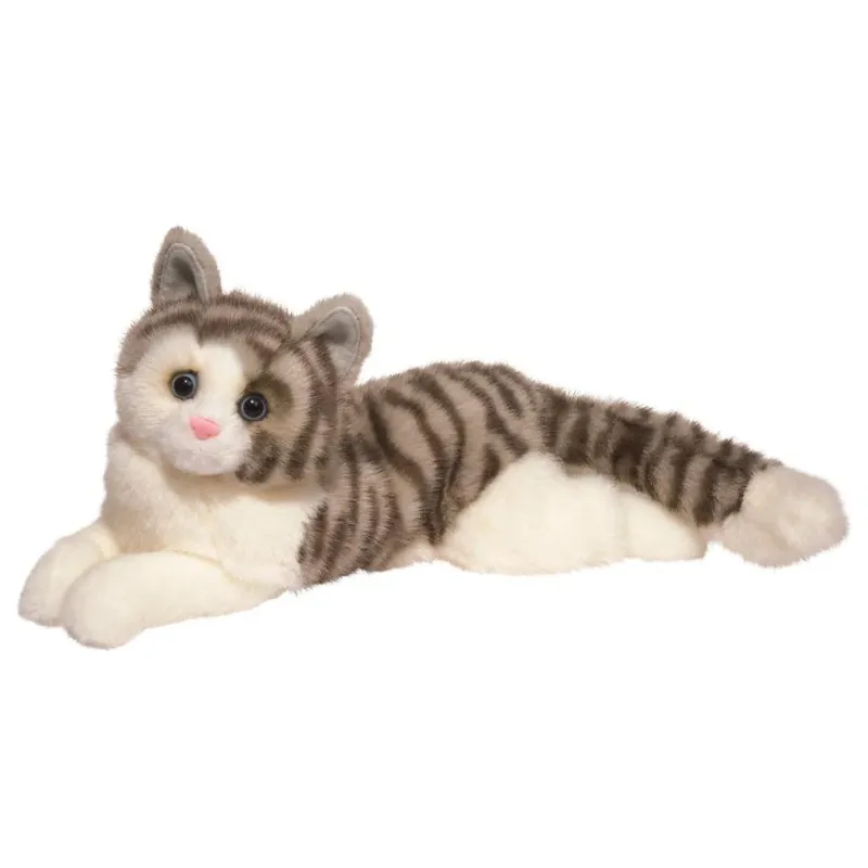 19 Inch Smokey Grey Ragdoll Cat Plush Stuffed Animal By Douglas Cuddle Toys