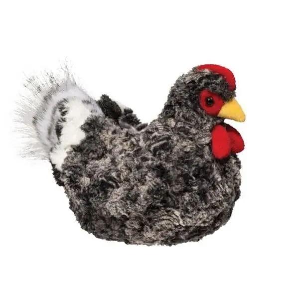 Pepper Multicolored Hen Stuffed Animal 8.5 Inch