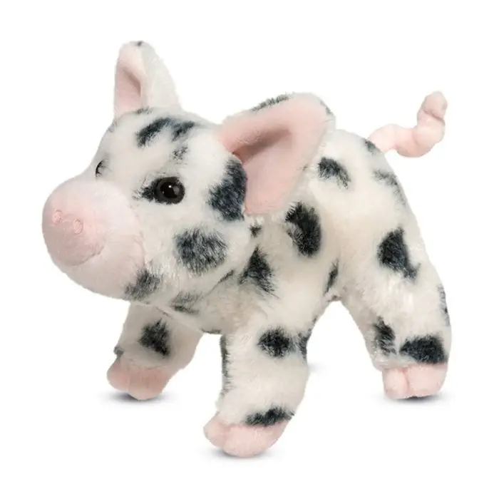 Leroy Black Spotted Pig 7 Inch Plush Stuffed Animal