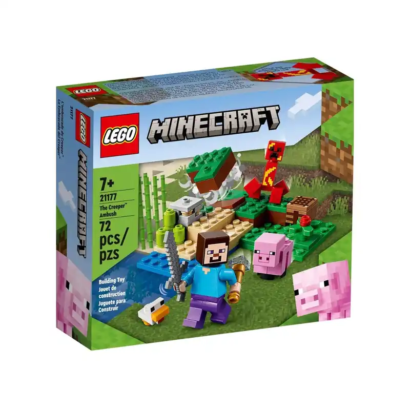 Minecraft 21177 The Creeper Ambush Multicolored 72 Pc