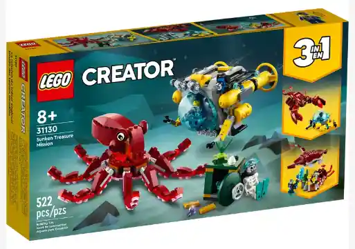 Creator 31130 Sunken Treasure Mission Multicolored 522 Pc