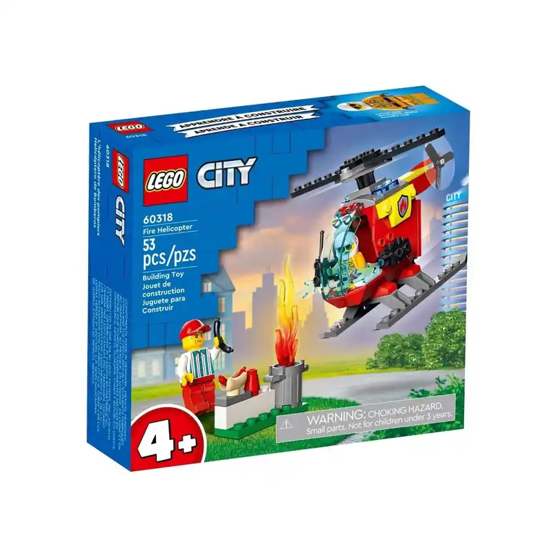 City 60318 Fire Helicopter Plastic Multicolored 53 Pc
