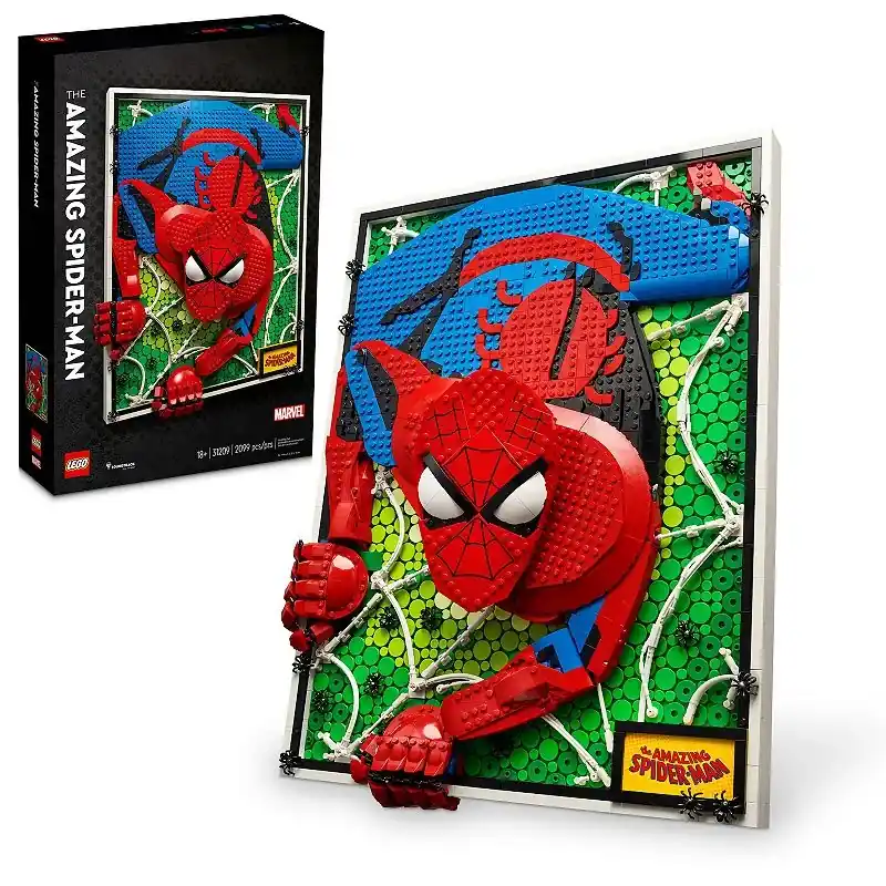 Lego Art The Amazing Spider-man Super Hero Building Kit 31209, Multicolor