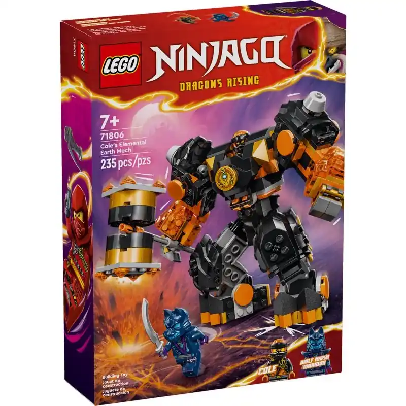 Ninjago Ninjago Coles Elemental Earth Mech Multicolored 235 Pc