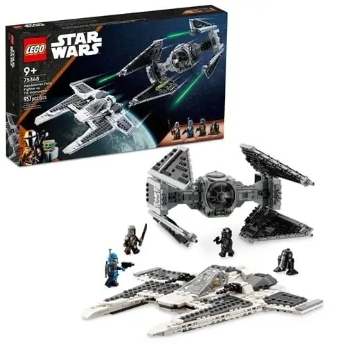 Star Wars Mandalorian Fang Fighter Vs. Tie Interceptor Building Set 75348