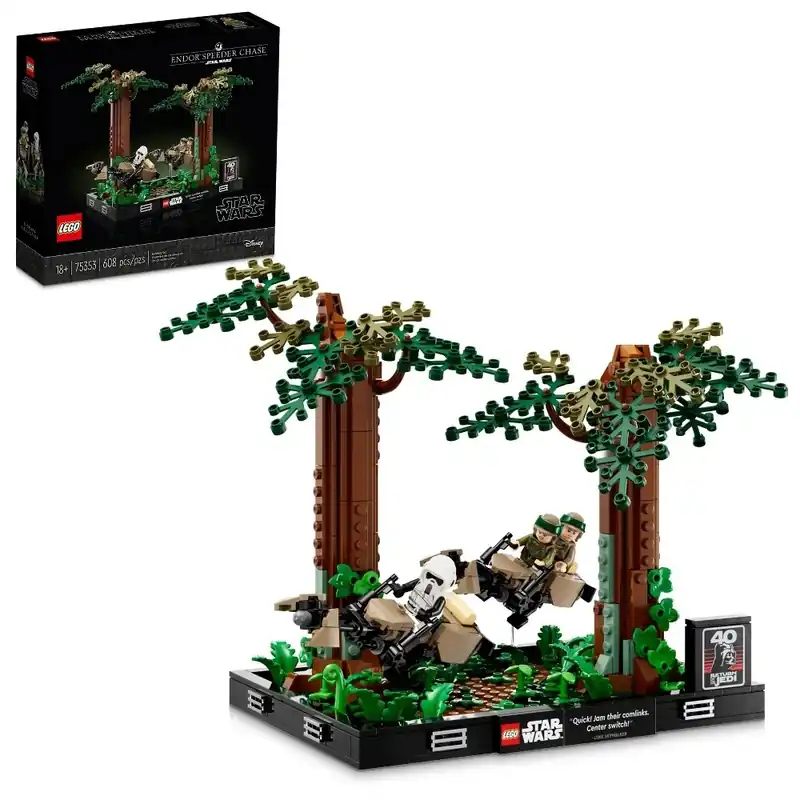Star Wars Endor Speeder Chase Diorama Building Set 75353 For Collectors