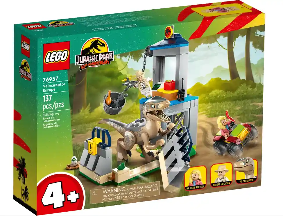 Velociraptor Escape Dinosaur Toy Playset With Action Figures And Accessories