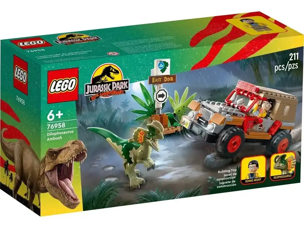 Dilophosaurus Ambush Dinosaur Toy Playset With Accessories