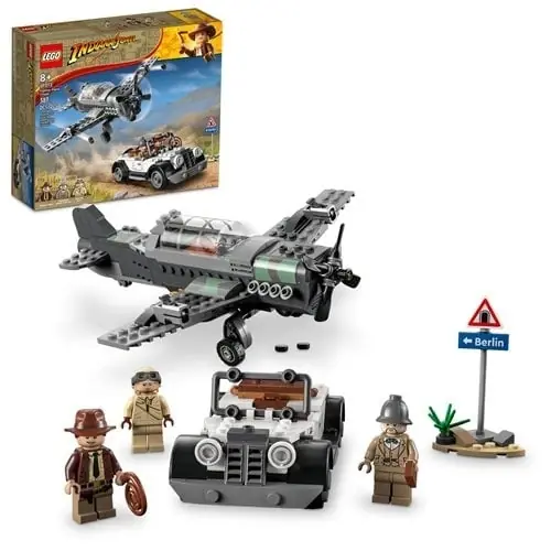 77012 Indiana Jones Fighter Plane Chase Set For Adventure Enthusiasts