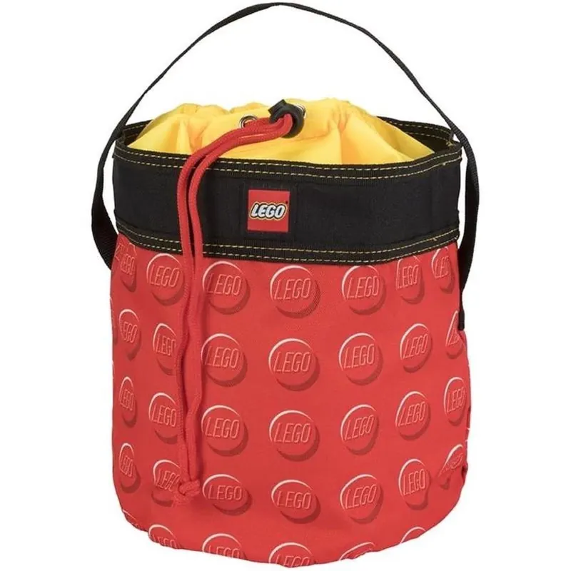 Red Cinch Storage Bucket – Durable Plastic Organizer For Kids